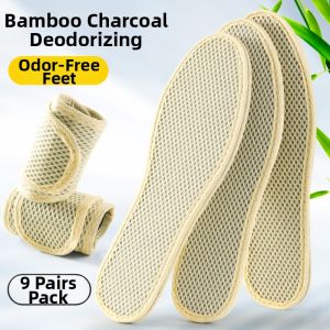 LINGMIAO | Bamboo Charcoal Sweat & Odor Control Insoles Mens Shoe Pads For Sweat-Prone Feet