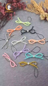 Lanyard Tali Gantungan Gelang Strap HP Phone Charm Handphone Device Kamera Handmade Macaron Candy Lanyard Full Warna Korean Style Estetik Bracelet Beads Pearls Mutiara Jelly Ribbon Pita Sederhana