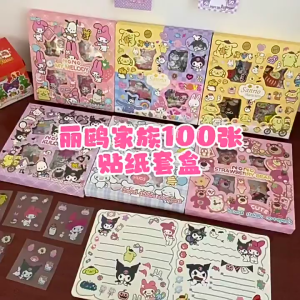สติ๊กเกอร์น่ารัก (100แผ่น)สติ๊กเกอร์สําหรับติดตกแต่งโทรศัพท์ไอแพดมือถือ DIY Sticker สติ๊กเกอร์ กล่องของขวัญ ตกแต่ง sticker