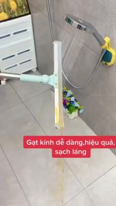 Cây Gạt Nước Nhà Tắm Silicon Xoay 180 Độ Vệ Sinh Nhanh Chóng Chổi Gạt Nước Nhà Vệ Sinh Cán Dài Tháo Lắp Dễ Dàng TIDO TI DO