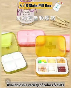 Mini Portable Plastic Storage Transparent Square Pill Jewelry Earplug Earring Travel Finishing Fish Hook Protection Box