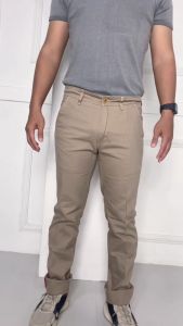 Termurah! Chino celana panjang pria modern slim fit kanvas twill non stretch size 28-39 abu series