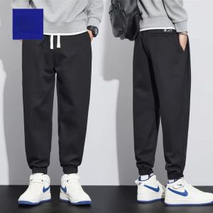 ROMON | Romon Mens Casual Pants Autumn Winter 2023 Trendy Brand Sweatpants Cuffed Loose Elastic Sports Long Trousers For Men