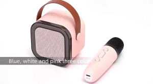 ลำโพงมีไมโครโทรศัพท์บลูทูธ ระบบเสียงในครอบครัวแบบ All-In-One อุปกรณ์คาราโอเกะแบบไร้สายใหม่ K12ลำโพงบลูทูธ ลำโพงบลูทูธ Blutooth Speaker โทรโข่ง ไมโครโฟนคู่ แบบพกพา ลำโพงร้องคาราโอเกะ