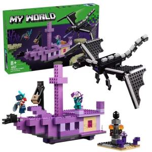 Minecraft Shadow Dragon And End Ship 21264 Assembly Toy Brick Childrens Educational Building Blocks Gift for Boys