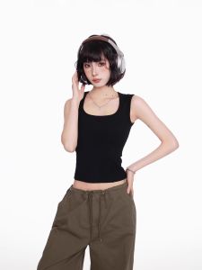 BAIDAIFEI | Wide Strap Sleeveless Tank Top