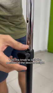 Happy Living Single Pole Garment Rack with Wheels/Height Adjustable Clothes Rails/15kg Load/Made in Taiwan