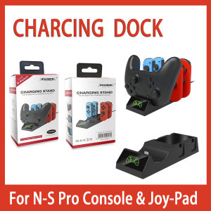 Ipega | TNS-19017 5-in-1 Multifunctional Charging Dock with LED Light Effect for Switch Pro Controllers & Switch Joy-Con Controllers