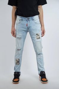 Quần Jean Nam Skinny rách mài chất cao cấp hàng xuất dư xịn co giãn
