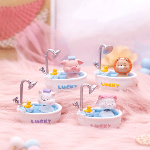 Happy Soap Bath Cartoon Carriage Animal Cake Baking Decoration Ornaments Creative Couple Gifts Resin Southeast Asia Style Home Decor
