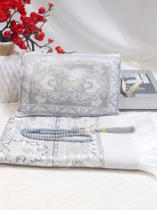 Bộ Thảm Cầu Nguyện Hồi Giáo Kèm Chuỗi Hạt Và Túi Xách Di Động Thảm Polyester Mềm Mại Quà Tặng Hồi Giáo Cho Ramadan Eid Hajj Thảm Thổ Nhĩ Kỳ Dành Cho Người Lớn