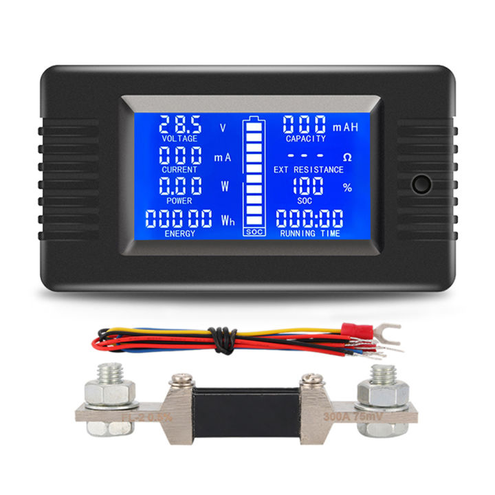 Voltmeter Withe Battery PZEM-015 100A 200A 300A Digital Battery Tester Ammeter Voltmeter Power ...