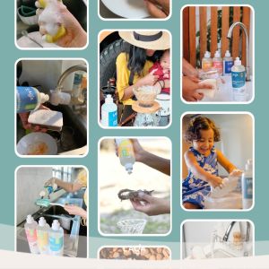 Laga น้ำยาล้างจาน-ล้างขวดนม Natural 100%ธรรมชาติ 0%ไร้สารเคมี ชนิดเข้มข้น - ไม่มีน้ำหอม 500ml