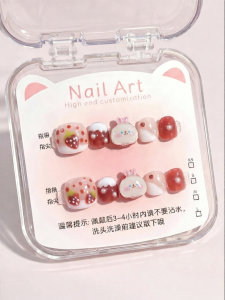 GANGHOU | Children Handmade Non-Toxic White Nail Stickers