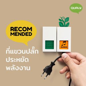 Power plant ที่แขวนปลั๊กไฟติดผนัง ดีไซน์ ที่จัดเก็บสายไฟ ที่ช่วยให้ ง่าย ในการระบุสาย Qualy (ควอลี่)