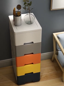3/4/5Layer Locker Drawer Cabinet With Wheels 15/20/25cm Wide Plastic Clothes Gap Storage Cabinet With Lock Space Savers Cracked Storage Box Kitchen Bathroom Removable cabinet#cd022