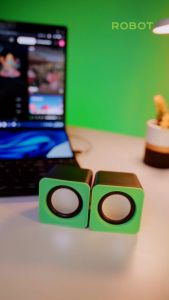 ROBOT Speaker Komputer RS260 Deep Bass 35mm Audio Usb Jack Portable Music Mini for Gaming Komputer Laptop - Garansi Resmi 1 Tahun