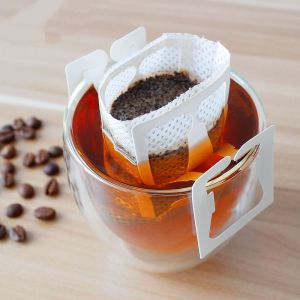 50 Pcs/Pack Portable Brew Coffee Filter Coffee Bag Single Serve Disposable Drip Coffee Filter Bag Home Office Travel Brew Coffee And Tea Tools Paper Bag Hanging Ear Drip