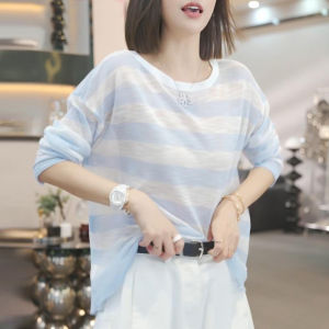 Shalldoer | Stripe Design Long Sleeve T-Shirt Thin Shirt