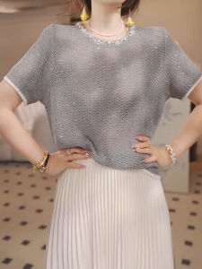 SHUAIYUE | Elegant Sparkly Lace-Up Loose Slimming Knitwear