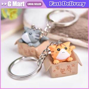 Fashion Cute Cat Pendant Keychain Car Bag Charm Shake Head Keyrings Creative Jewelry for Women Kids Gifts Accessories
