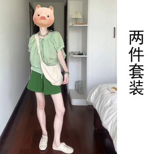 Summer Clothes Matching a Set of Young Korean Atmosphere Summer Dopamine Wear Preppy Style Suit Casual Fashion