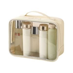 Ins Style Transparent PVC Cosmetic Bag Portable Waterproof and Spacious Travel Companion C211
