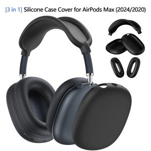 3 trong 1 silicon mềm Vỏ bảo vệ trường hợp tai nghe cho AirPods Max trường hợp chống trầy xước tai nghe chống sốc Bìa phụ kiện