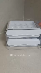 Rak Telur 2 Susun Kotak Telur / Box Penyimpanan Storage Box Organizer Rak Serbaguna Metta Telor