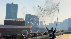 STEAM Big Bang Science Science Activity with Bouncing Bubble Making