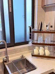 Dish Draining Organizer Storage Rack Stainless Steel