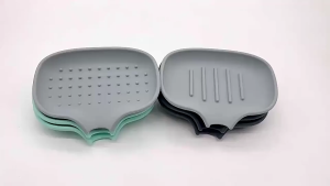 Diversion Type Silicone Soap Box Bathroom  Perforation Free Drainage Soap Dish Bathroom Supplies