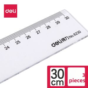 deli | Transparent Straight Ruler Drawing Waves Curves Drafting Scale