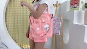 ใบใหญ่ สีเขา กระเป๋าผ้าสะพายข้าง ถอดสายได้ กระเป๋าถือ606