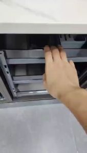 Aluminium kitchen cabinet pull out basket drawer soft close pull out basket wt undermount slide