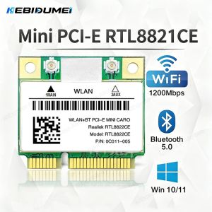 Kebidumei | KEBIDUMEI Wireless Mini Pcie RTL8822CE Network Card Wifi 5 Bluetooth 5.0 Adapter Dual Band 5G/2.4Ghz Card For 802.11ac Win 10/11