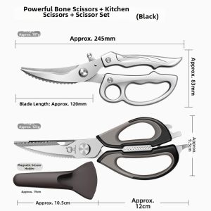 CMGF | Multifunctional Strong Kitchen Scissors Stainless Steel
