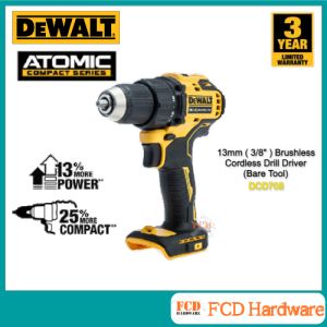 DEWALT Atomic DCD708D2-BI 13mm ( 3/8" ) Brushless Cordless Drill Driver (Bare Tool) ( DCD708D2 DCD708 )