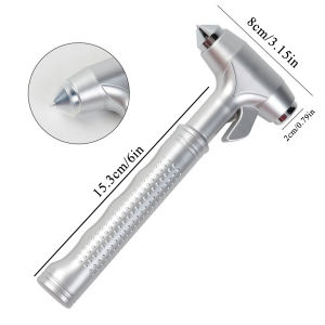 NiuXiang | 1PC Bạc Đa Chức Năng Dụng Cụ Phá Cửa Sổ Thoát Hiểm Khẩn Cấp Trên Ô Tô Và Búa Cắt Dây An Toàn Để Sơ Tán An Toàn