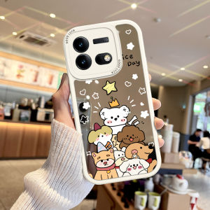 Cute Dog Mirror Silicone Phone Case Full Cover Protective Shell for Vivo IQOONEO10/11 Neo8Pro 5/6SE Anti-Fall Makeup Mirror