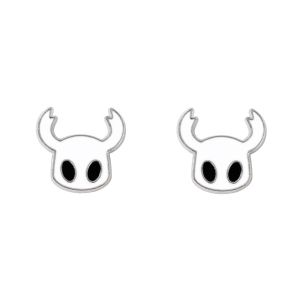 1 pair of gaming accessory earrings Hollow Knight main character ear studs cute accessory