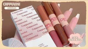 [COD]2in1 Lipstik Cappuvini Tahan Lama Lip Gloss Cair Air Gloss Tahan Lama Cermin Cair Sutra Tahan Lama Melembabkan - 💖Catherine
