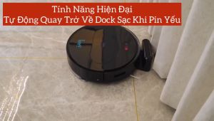 Robot hút bụi lau nhà OB11 tự động sạc pin lực hút cực mạnh lau khô lau ướt chống rơi chống va đập.