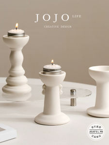 Nordic Style Ceramic Candle Holder Home Decoration Fruit Fan Favorite Simple Modern Home Decorative Accessories Candlestick