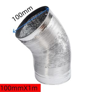New 4 Inch 100mm Ventilator Pipe PVC Aluminum Tube Air Ventilation Pipe Hose Flexible Exhaust Duct Air System Vent Bathroom