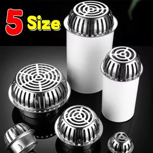 Stainless Steel Outdoor Roof Drain Cover 201 Silver Convex Cage Grid 50 60 75 80 90 Pipe Anti Rat Clog for Balcony Courtyard