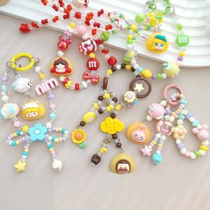 OKDEALS Colorful Labubu Mobile Phone Strap Pop Mart Series Anti-lost Mobile Chain Lanyard Universal Pendant Phone Charm Rope