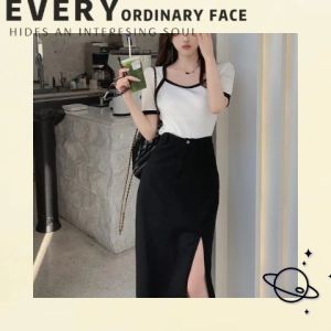 QDshop สินค้าแนะนำ 🛒💨 กระโปรงแฟชั่นสำหรับผู้หญิง, กระโปรงยีนส์สไตล์เกาหลีสำหรับสุภาพสตรี, กระโปรงยีนส์แหวกข้างสุดเซ็กซี่, เอวสูง, สีเนื้อผ้าดีใส่สบาย, ราคาโปรโมชั่นแบบนี้ไม่ควรพลาด