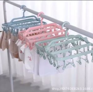Magic Folding Hanger Clot / Gantungan Baju Praktis Jemuran Baju Bayi Jepit
