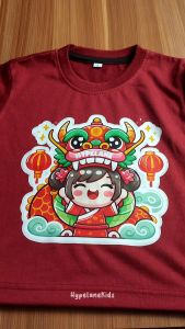 Baju Atasan Anak Perempuan Imlek CNY Sincia Karakter Cewek Lucu Import 1 - 10 Tahun - Hypelane - DTF